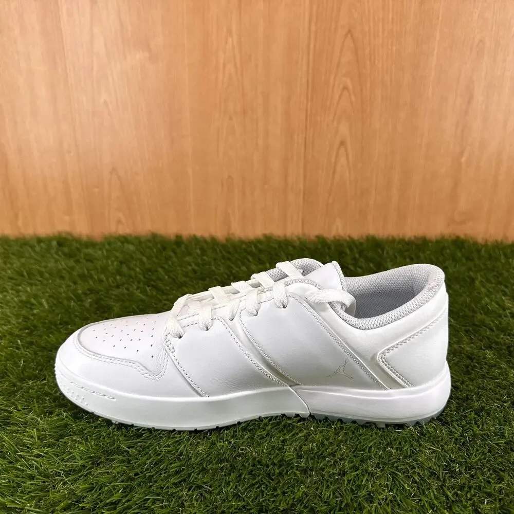 Jordan Nu Retro 1 Low Golf White Pure Platinum Golf Shoes FZ4153-100 Mens Size 8